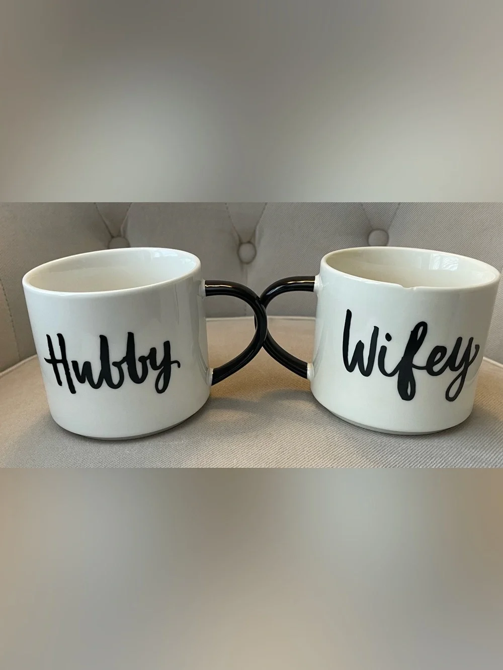 Hubby and Wifey Ceramic Coffee Mug Set - 2 Pieces